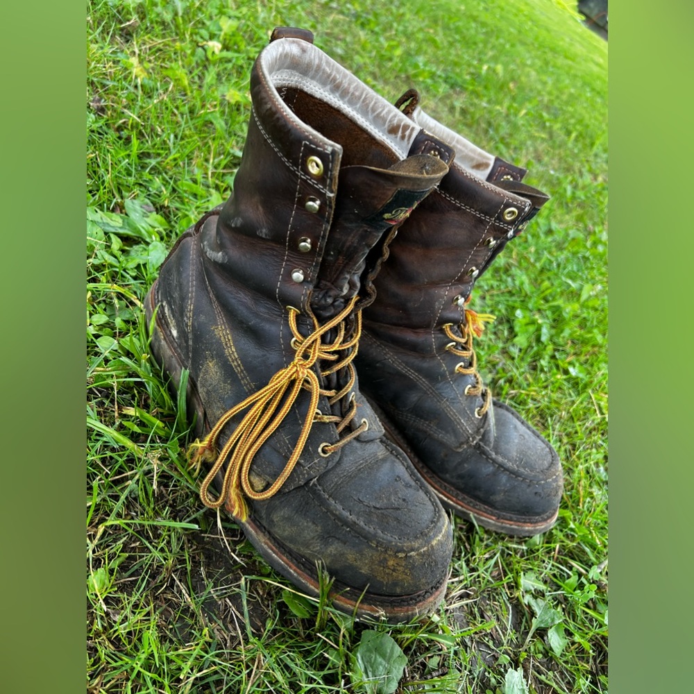 USED THOROGOOD BOOTS! SIZE 12- MOCK STEEL TOE BOOTS- Worn look, WORK BOOTS
